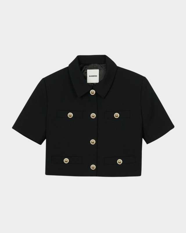 Valeria Wool-Blend Cropped Jacket